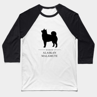 Alaskan Malamute Black Silhouette Baseball T-Shirt